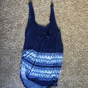 Dark blue and light blue tank top